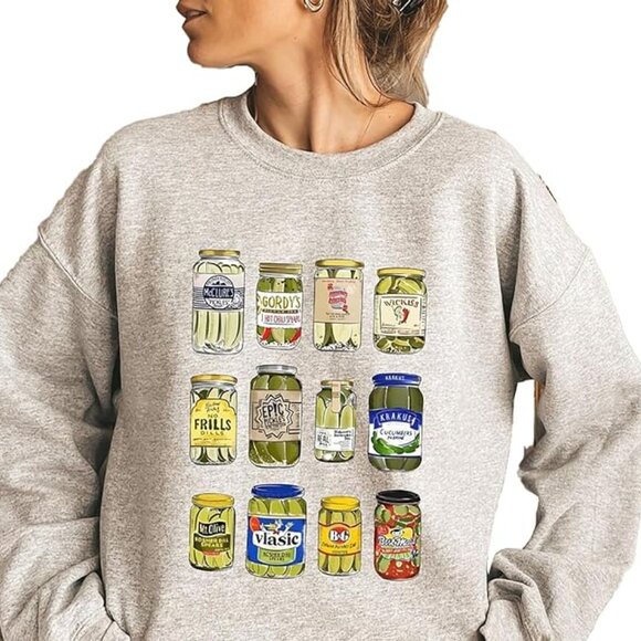 Vintage Women's Pickle Crew Sweatshirt NWT - Picture 1 of 3